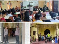 Polres Taput Lakukan Pengamanan Kebaktian Malam Natal Dan Natal Umum 25 Desember 2023, Di Setiap Gereja