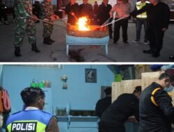 Bersama TNI/Polri, Lapas Siborongborong Lakukan Razia Blok Hunian Dan Tes Urine WBP