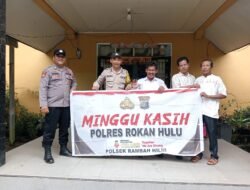 Program Minggu Kasih Personil Polsek Rambah Hilir
