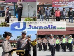 Polres Taput Laksanakan Apel Gelar Ops Keselamatan Toba 2024
