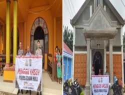 Minggu Kasih SPKT Polsek Tambusai, Memberi Rasa Nyaman Dan Aman Untuk Jemaat Yang Beribadah Di Gereja