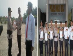 Kapolres Rohul Serahkan enghargaan Kepada Personil Polsek Rambah Hilir