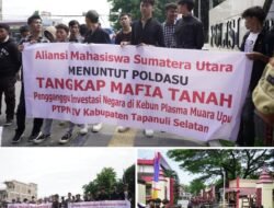 AMSU Tuntut KAPOLDASU Proses Hukum Oknum Pengurus KPSS Muara Upu TAPSEL