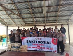 Aksi Bakti Sosial Polsek Porsea Dan Siswa Latja SIP Angkatan 53 Di Yayasan Rumah Harapan Desa Silamosik I-II