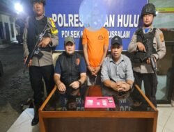 Bandar Sabu Asal Kampar Tak Berkutik Ditangkap Personil Polsek Kunto Darussalam