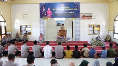 Polres Tapteng Peringati Isra Mi’raj Nabi Muhammad SAW Tahun 1446 H/2025 M