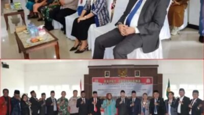 La Hamidi Dan Safitri Hadiri Rapat Paripurna, Penetapan Pasangan Calon Bupati Dan Wakil Bupati Terpilih Periode 2025-2030