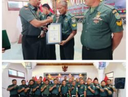 Enam Prajurit TNI Pensiun, Dandim Aceh Tenggara Serahkan Piagam Penghargaan