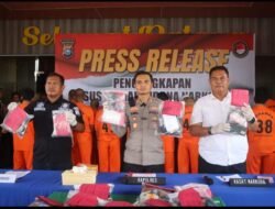 Gelar Konferensi Pers, Polres Rohul Sampaikan Pengungkapan Kasus Narkotika, Amankan Sabu 537,62 Gram Dan Ganja Seberat  277,35 Gram