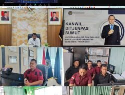 Rutan Tarutung Ikuti Rapat Internal Dalam Rangka Analisa Dan Evaluasi Kinerja Pemasyarakatan Semester I Tahun 2025 Melalui Virtual Zoom