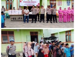 Polres Aceh Tenggara Berbagi Kebahagiaan Bersama Anak Yatim Dalam Rangka Hari Bhayangkara Ke-79