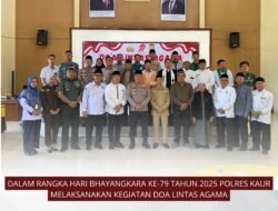 Polres Kaur Gelar Doa Lintas Agama Hari Bhayangkara Ke-79 Tahun 2025