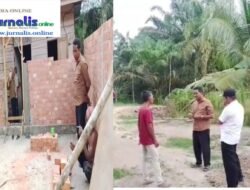 Lurah Tebing Tinggi H. Hafiz Sidak Pelaksanaan Bedah Rumah Warganya ‎