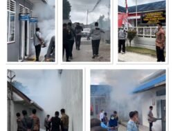 Cegah Penyakit Demam Berdarah, Rutan Tarutung Gandeng Puskesmas Hutabaginda Laksanakan Fogging Di Area Rutan