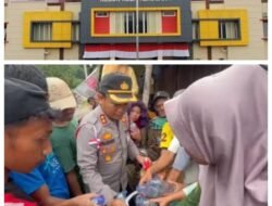 Selalu Aktif Di Tengah Warga Dampak Banjir, “Dibalik Gelapnya Malam,” Kapolres Agara Bagikan Minyak Tanah