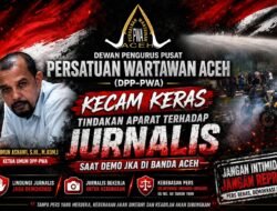 Aksi Damai Digelar Depan Kantor Gubenur, DPP-PWA Kecam Tindakan Aparat Terhadap Jurnalis