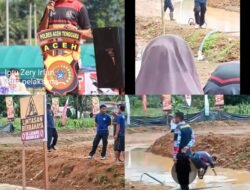Demi Kelancaran Final, Ketua Panitia Sigap Benahi Lintasan Grasstrack Yang Tergenang
