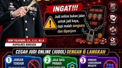 Kapolres Bireuen Himbau Masyarakat Stop Judi Online, Ajak Terapkan Enam Langkah Pencegahan