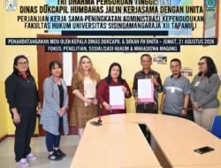 Tri Dharma Perguruan Tinggi: Dinas Dukcapil Humbahas Jalin Kerjasama Dengan UNITA