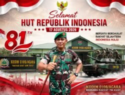 HUT RI Ke-81, Kodim 0108/Agara Ajak Warga Hindari Kegiatan Beresiko, Babinsa Diminta Cek Pemasangan Bendera Merah Putih