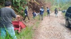 Sambut HUT Ke-81 RI, Karang Taruna Bersama Warga Desa Sigulok Sijamapolang Gelar Gotong Royong