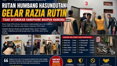 Rutan Kelas IIB Humbang Hasundutan Gelar Razia Rutin, Tidak Ditemukan Handphone Maupun Narkoba