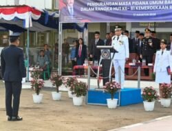 Bupati Humbahas Pimpin Upacara HUT Ke-81 RI Di Rutan Humbang Hasundutan, 361 Warga Binaan Terima Remisi