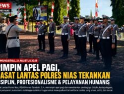 Pimpin Apel Pagi, Kasat Lantas Polres Nias Tekankan Disiplin Dan Pelayanan Humanis