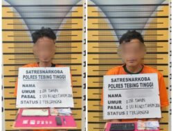 Satresnarkoba Polres Tebing Tinggi Amankan Dua Pria Diduga Miliki Sabu, 2,42 Gram Jadi Barang Bukti
