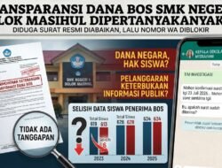Diduga Surat Resmi Diabaikan, Lalu Nomor WA Diblokir, Transparansi Dana BOS SMK Negeri 1 Dolok Masihul Dipertanyakan