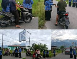 Cegah ISPA, Puskesmas Lawe Sumur Bagikan Masker Kepada Pengendara