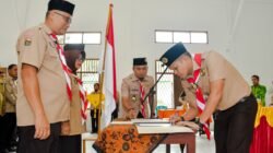 Wabup Adlin Tambunan Lantik Pengurus Mabiran Dan Kwaran Gerakan Pramuka Kecamatan Kotarih Dan Silinda