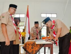 Wabup Adlin Tambunan Lantik Pengurus Mabiran Dan Kwaran Gerakan Pramuka Kecamatan Kotarih Dan Silinda